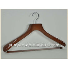 Chrome Hook Non Slip Bar Reliable Quality Wood Hanger For Clothes